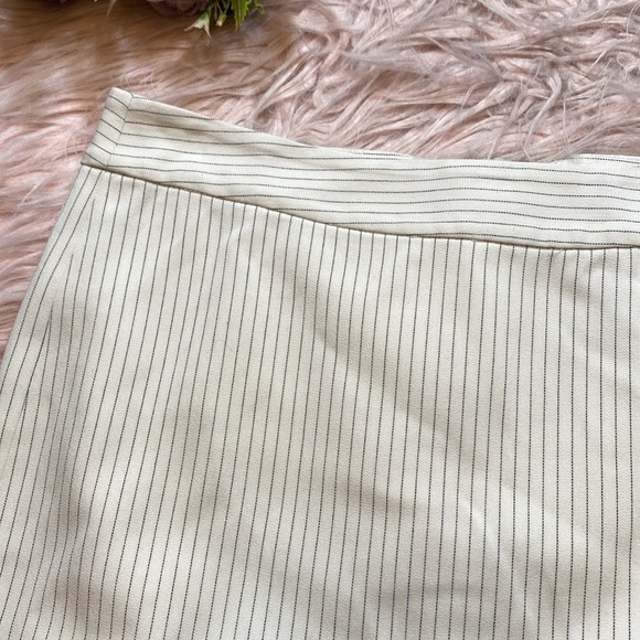 Mason by Michelle Mason Cut Out Pinstripe Mini Skirt sz 4 - Picture 2 of 9